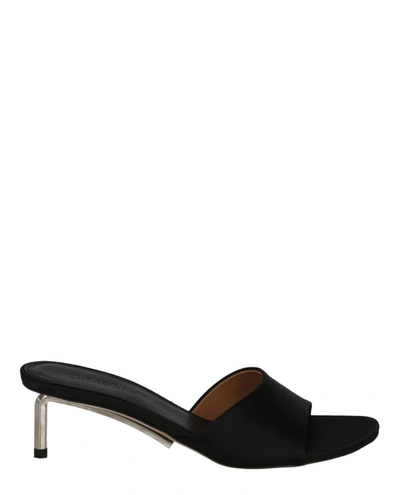 Off-white Allen Silk-satin Sandals In Black