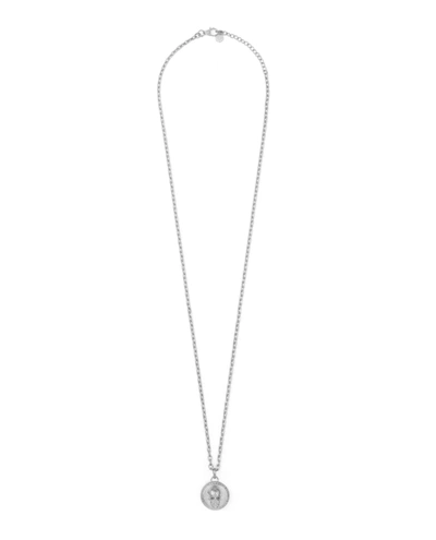 Philipp Plein Stainless Steel 3d $kull Cable Chain 29-1/2" Pendant Necklace In Silver