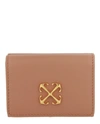 Off-white Jitney Leather Wallet In Brown