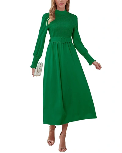 Vera Dolini Midi Dress In Green