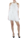 Cult Gaia Emi Feather Embellished Mini Dress In White