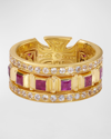 KONSTANTINO RUBY AND WHITE SAPPHIRE RING
