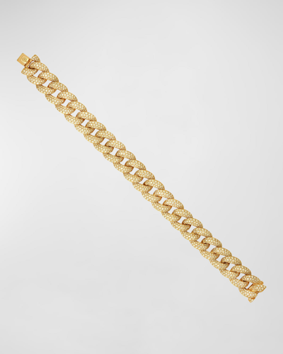Sydney Evan Micro Pave Diamond Curb Link Bracelet In 14k Yellow Gold