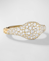 David Yurman Sculpted Cable Pinky Ring With Diamonds In 18k Gold, 7mm