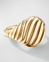 DAVID YURMAN SCULPTED CABLE PINKY RING IN 18K GOLD, 13MM