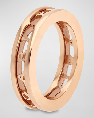 Bvlgari B. Zero1 Rose Gold 1-band Logo Ring, Eu 52 / Us 6