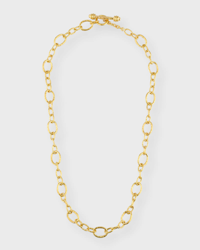 Elizabeth Locke 19k Yellow Gold Small Garda Link Necklace In 05 Yellow Gold