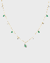 Stevie Wren 18k Yellow Gold Teardrop Necklace In Emerald