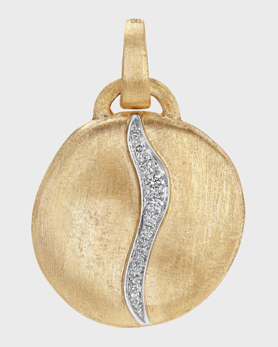 Marco Bicego 18k Yellow And White Gold Jaipur Round Pendant With Diamonds In 35 Mixed Metal