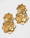 Marco Bicego Women's Petali 18k Yellow Gold & Diamond Large Double-drop Flower Earrings