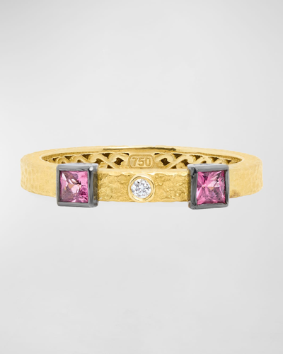Konstantino 18k Pink Tourmaline & Diamond Ring In 40 White