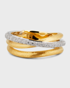 MARCO BICEGO 18K YELLOW GOLD JAIPUR LINK ALTA THREE STRAND RING