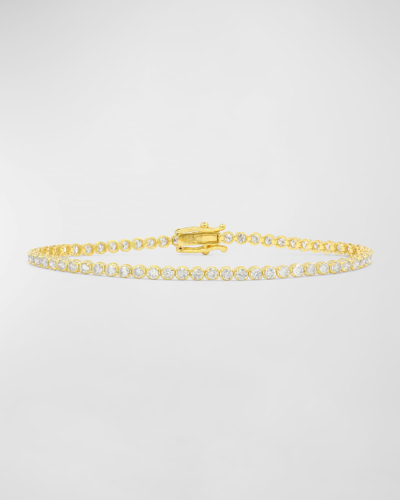 Stevie Wren Classic Diamond 18k Tennis Bracelet In 40 White