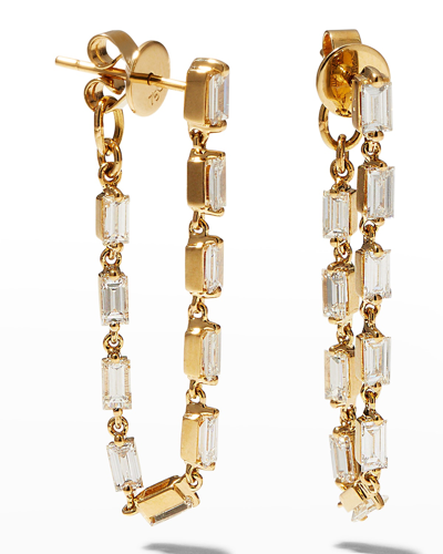 Anita Ko 18k Yellow Gold Baguette Diamond Loop Earrings In 05 Yellow Gold