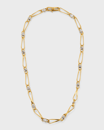 Marco Bicego 18k Yellow & White Gold Marrakech Onde Diamond Link Necklace, 18