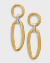 MARCO BICEGO JAIPUR LINK 18K YELLOW & WHITE GOLD MIXED LINK DIAMOND DROP EARRINGS