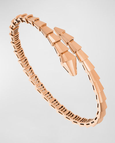 Bvlgari Womens Rose Gold Serpenti Viper 18ct Rose-gold Bangle Bracelet In Pink Gold