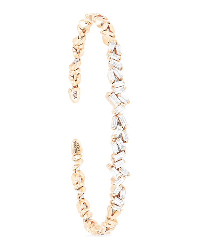 Kalan By Suzanne Kalan White Gold Diamond Zigzag Bracelet