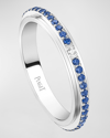 PIAGET POSSESSION 18K WHITE GOLD SAPPHIRE BAND RING