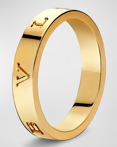 Bvlgari Bulgari Bulgari Plain Band Ring In 18k Yellow Gold, Eu 52 / Us 6