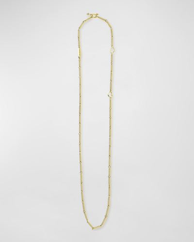 Lagos 18k Gold Superfine Caviar Beaded Link Necklace With Toggle Clasp