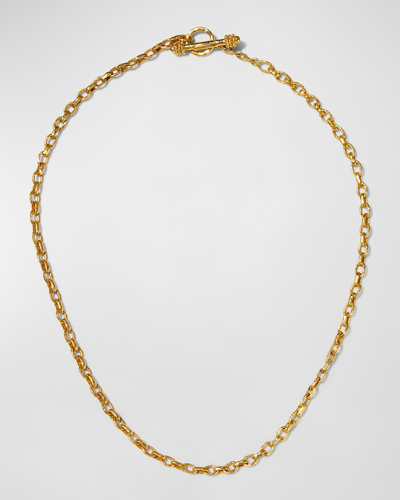 Elizabeth Locke Cortina 19k Gold Link Necklace, 17"l In 05 Yellow Gold
