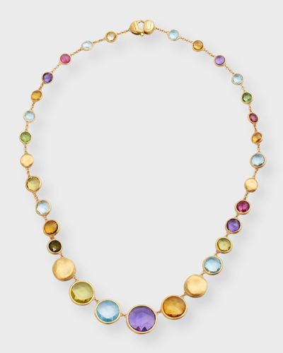 Marco Bicego 18k Jaipur Graduated Mixed Gemstone Necklace In 05 Yellow Gold