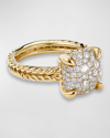 DAVID YURMAN CHATELAINE RING IN 18K YELLOW GOLD WITH FULL PAVE DIAMONDS, 11MM