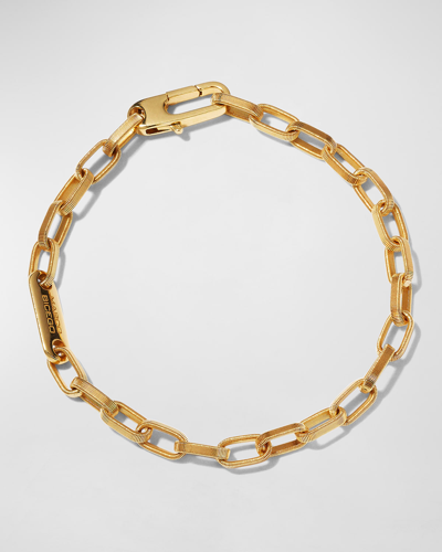 Marco Bicego 18k Unisex Uomo Medium Coiled Open Chain Link Bracelet, 7.5 In In 05 Yellow Gold