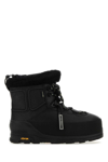 Ugg Black Leather Shasta Ankle Boots In Black