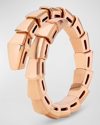 BVLGARI SERPENTI VIPER 18K ROSE GOLD COIL RING, EU 53 / US 6.25