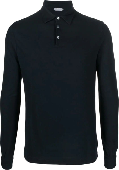Zanone Long-sleeve Polo Shirt In Blue