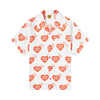 Pre-owned Human Made Heart Aloha Shirt 'white'