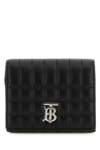 Burberry Lola Tb Monogram Plaque Wallet In Black