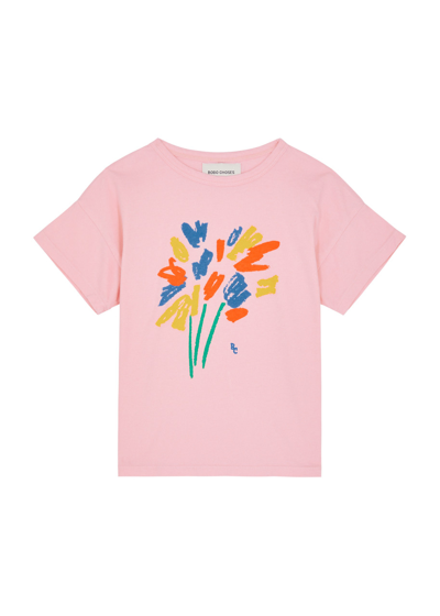 Bobo Choses Kids Fireworks Printed Cotton T-shirt (2-8 Years) In Pink