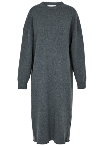 Extreme Cashmere N°106 Weird Short Cashmere-blend Dress In Grey