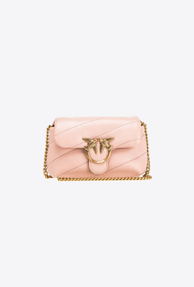 Pinko Baby Love Bag Puff Maxi Quilt In Rose/rose Poudré-or Antique