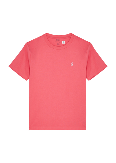 Polo Ralph Lauren Kids Logo-embroidered Cotton T-shirt (7-10 Years) In Red