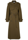 FRAME DOUBLE-BREASTED WOOL TRENCH COAT