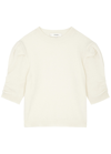 FRAME PUFF-SLEEVE CASHMERE TOP