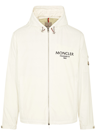 Moncler Granero Logo Hooded Nylon Jacket In White