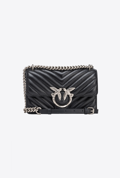 Pinko Mini Love Bag One Simply In Nero-old Silver