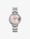 Cartier Steel Crw4bb0037 Ballon Bleu De Steel And 0.57ct Diamond Mechanical Watch In Steel