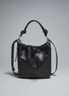 OTHER STORIES KNOTTED LEATHER BUCKET BAG