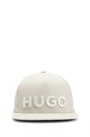 Hugo Flexfit® Stretch-cotton Cap With 3d Embroidered Logo In White