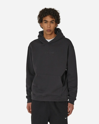 Nike Wordmark Fleece Hooded Sweatshirt Off Noir In Black