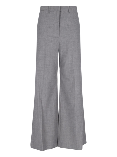 Low Classic Flare Trousers In Grey