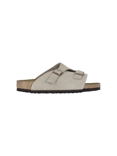 Birkenstock Zurich Suede Sandals In Beige
