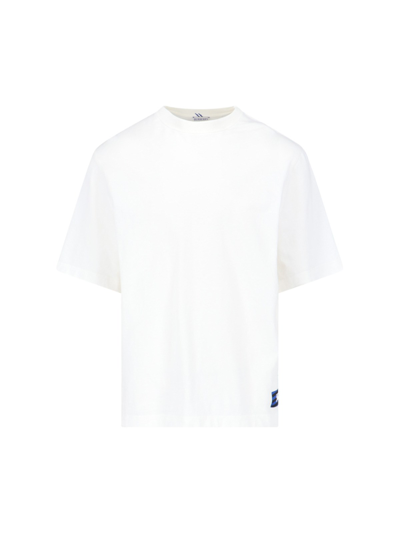 Burberry Logo-appliquéd Cotton-jersey T-shirt In Neutrals