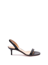 Aquazzura 50mm So Nude Leather Slingback Sandals In Black